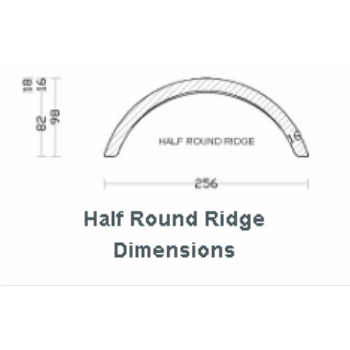 Half Round Ridge Traditional Tiles Tudor Brown from BMI Redland | Swansea